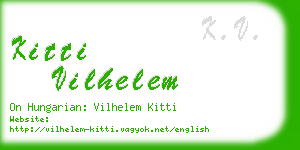 kitti vilhelem business card